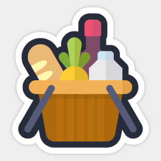 Groceries flat illustration design Sticker